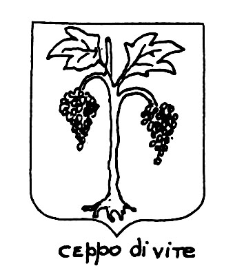 Bild des heraldischen Begriffs: Ceppo di vite